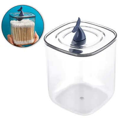 ORGANIZADOR DE PLASTICO QUADRADO MULTIUSO COM TAMPA BALEIA
