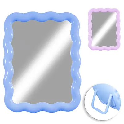 ESPELHO DE MESA / PENDURAR RETANGULAR COM MOLDURA DE PLASTICO 18,8X13,6CM