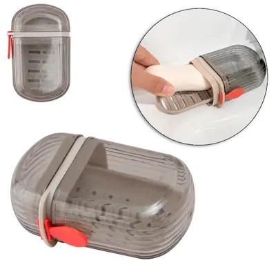 SABONETEIRA DE PIA DE PLASTICO OVAL COM ESCORREDOR 11,5X7,5X4,5CM