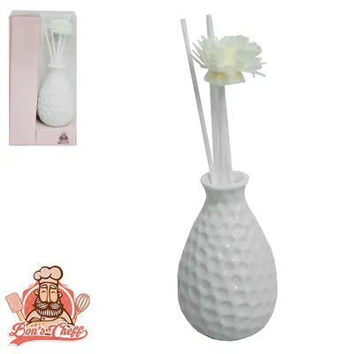 DIFUSOR DE AROMAS PARA AMBIENTES VASO DE PORCELANA REDONDO 9,5X6CM DE Ø 100ML