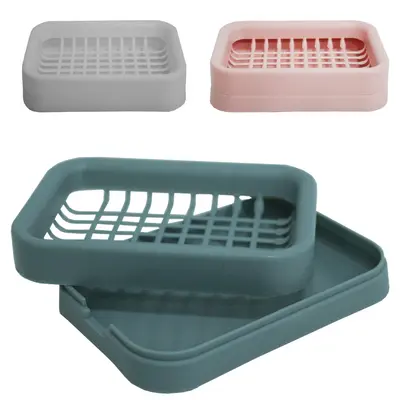 SABONETEIRA DE PIA DE PLASTICO RETANGULAR COM ESCORREDOR 12X8X3,5CM