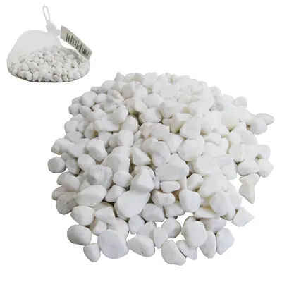 PEDRA DECORATIVA BRANCA 500G NA REDE