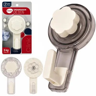 CABIDE GANCHO DE PLASTICO COM VENTOSA 11,2X6,2X4CM
