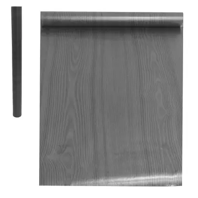 PAPEL DE PAREDE ROLO AUTOADESIVO MADEIRA PRETO 45CMX5M