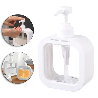 PORTA SABONETE LIQUIDO DE PLASTICO QUADRADO 300ML