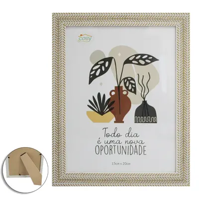 PORTA RETRATO 15X20 COM MOLDURA DE PLASTICO TMD