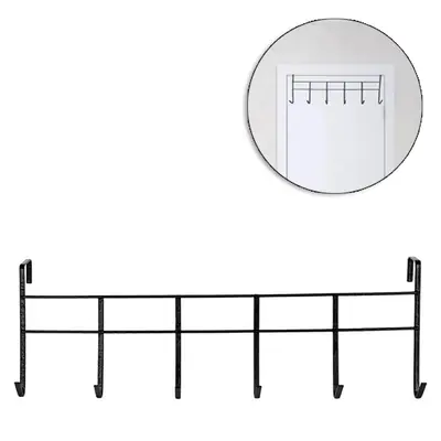 CABIDE GANCHO ARAMADO PARA PORTA COM 6 GANCHOS BLACK 45X17X10CM