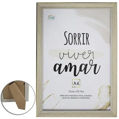 QUADRO PARA DIPLOMAS / CERTIFICADOS A4 DE PLASTICO TMD 29,7X21CM