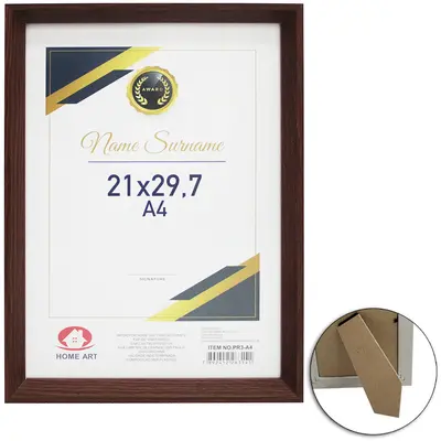 QUADRO PARA DIPLOMAS / CERTIFICADOS A4 DE PLASTICO TMD 29,7X21CM