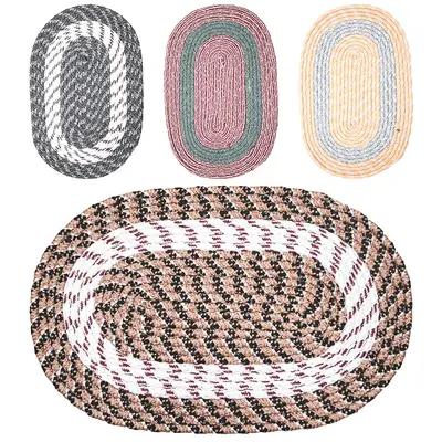 TAPETE DE PISO DE POLIESTER OVAL 57X37CM