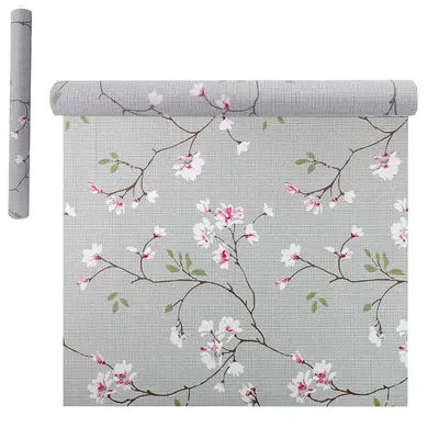 PAPEL DE PAREDE ROLO AUTOADESIVO FLORES 45CMX5M