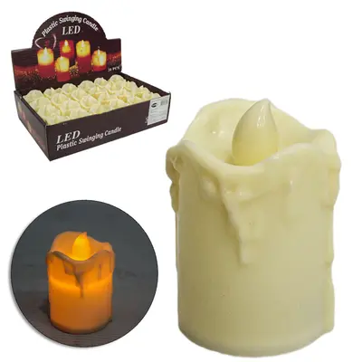 VELA DECORATIVA ELETRONICA DE LED A BATERIA 6X3,5CM DE Ø DP PLAY