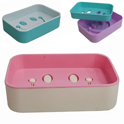 SABONETEIRA DE PIA DE PLASTICO RETANGULAR SMILE 13X9X3,5CM