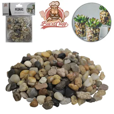 ENFEITE PEDRA DECORATIVA DE RIO PEQUENA 500G