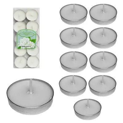 VELA DECORATIVA FLUTUANTE / RECHAUD BRANCA COM 10 PECAS 3,5CM DE Ø