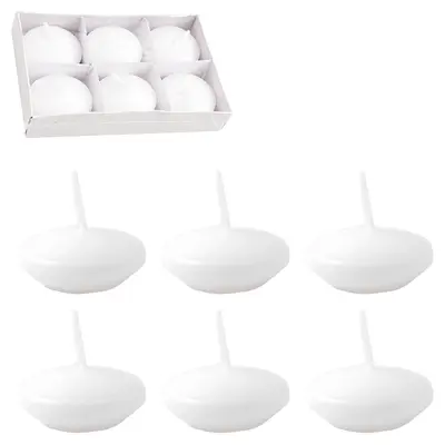 VELA DECORATIVA BRANCA COM 6 PECAS 3,5CM DE Ø