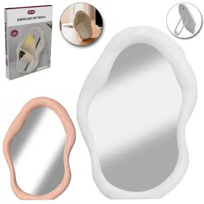 ESPELHO DE MESA / PENDURAR COM MOLDURA DE PLASTICO VERSY 25X17,5CM