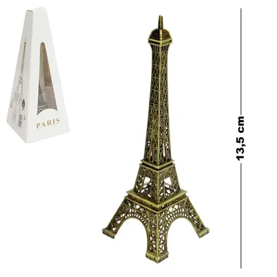 ENFEITE TORRE EIFFEL DE METAL 13,5X5,5CM NA CAIXA