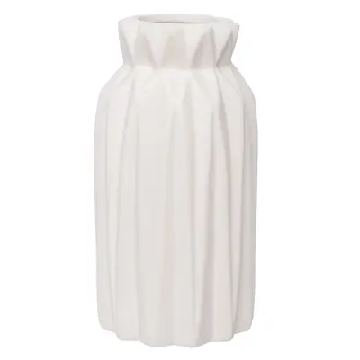 VASO DECORATIVO DE PORCELANA REDONDO BRANCO 12X6CM DE Ø