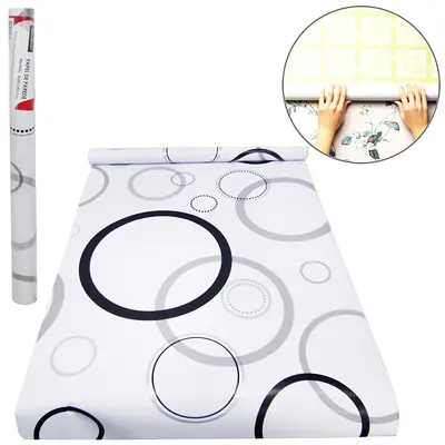 PAPEL DE PAREDE ROLO AUTOADESIVO CIRCULOS 45CMX2M