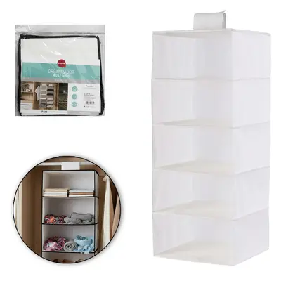 ORGANIZADOR DE PVC / TNT PARA PENDURAR MULTIUSO COM 5 DIVISORIAS INOVA PREMIUM 100X30X30CM