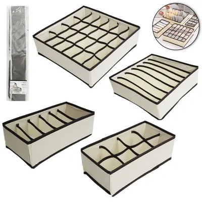 CAIXA ORGANIZADOR DE PVC / TNT DOBRAVEL MULTIUSO COM 4 PECAS CASA NOBRE