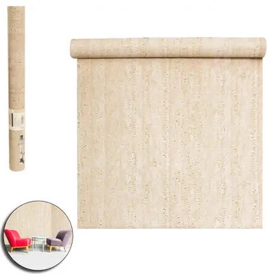 PAPEL DE PAREDE ROLO AUTOADESIVO MARMORE TRAVERTINO 45CMX5M
