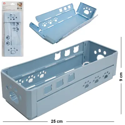 CESTO CAIXA ORGANIZADOR DE PLASTICO RETANGULAR DOBRAVEL COM ALCA 25X9,5X7CM