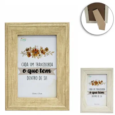 PORTA RETRATO 10X15 COM MOLDURA DE MADEIRA MDF TMD