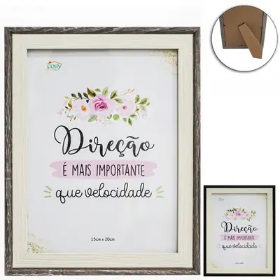 PORTA RETRATO 15X20 COM MOLDURA DE MADEIRA MDF TMD