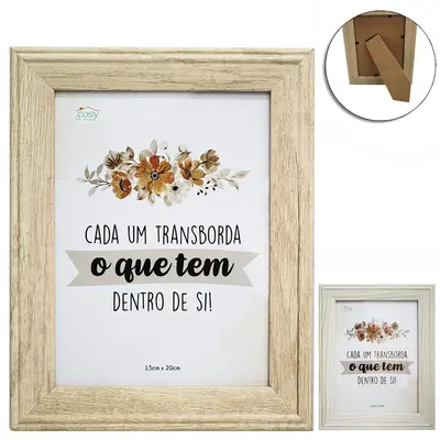 PORTA RETRATO 15X20 COM MOLDURA DE MADEIRA MDF TMD