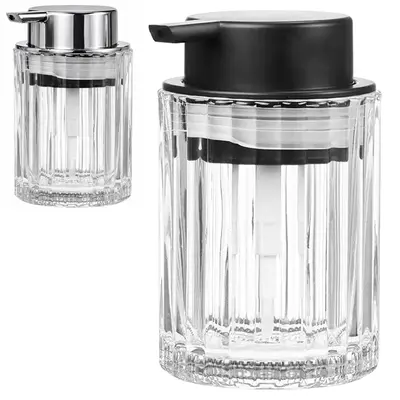 PORTA SABONETE LIQUIDO DE VIDRO REDONDO 300ML