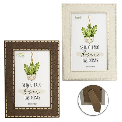 PORTA RETRATO 10X15 COM MOLDURA DE PLASTICO TMD