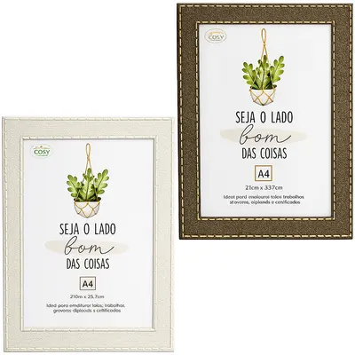 QUADRO PARA DIPLOMAS / CERTIFICADOS A4 DE PLASTICO TMD 29,7X21CM