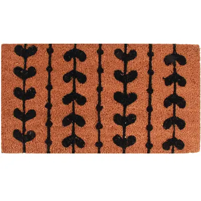 TAPETE CAPACHO DE PISO DE FIBRA RETANGULAR EMBORRACHADO 60X33CM