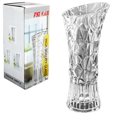 VASO DE VIDRO REDONDO HIGH QUALITY GLASS 24,5X10CM DE Ø