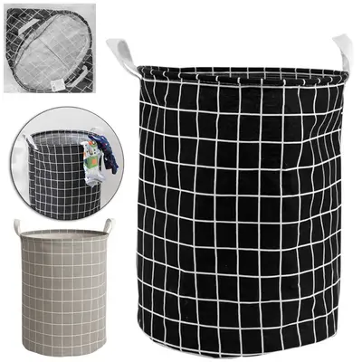 CESTO ORGANIZADOR DE POLIESTER DOBRAVEL COM ALCA 43X35CM DE Ø