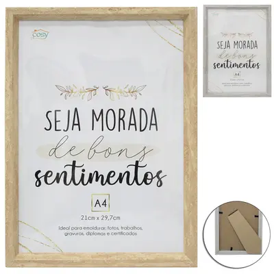 QUADRO PARA DIPLOMAS / CERTIFICADOS A4 DE PLASTICO TMD 29,7X21CM