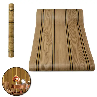 PAPEL DE PAREDE ROLO AUTOADESIVO LAMINADO MADEIRA 45CMX5M