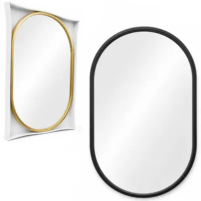 ESPELHO DE PENDURAR EMOLDURADO OVAL DECORATIVO 60X40CM