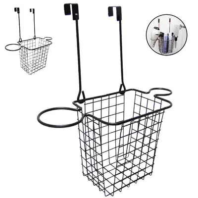 CESTO ORGANIZADOR ARAMADO PARA PORTA / ARMARIO BLACK 37X33X14CM