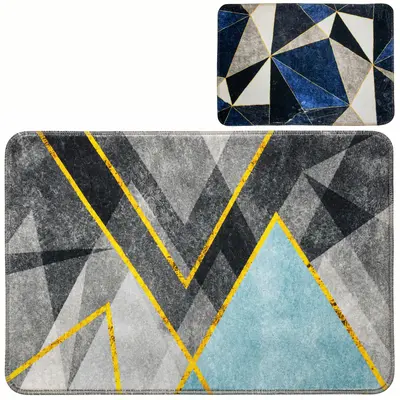 TAPETE DE PISO DE POLIESTER RETANGULAR ANTIDERRAPANTE 58X38CM