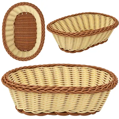 CESTA DE PLASTICO TIPO VIME OVAL STIL DECOR 24X17X6CM