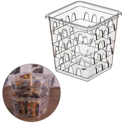 CESTO ORGANIZADOR DE PLASTICO QUADRADO VAZADO 11X10,5CM