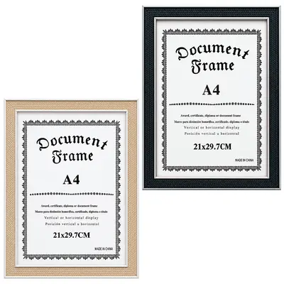QUADRO PARA DIPLOMAS / CERTIFICADOS A4 DE PLASTICO 29,7X21CM