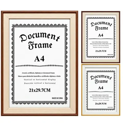 QUADRO PARA DIPLOMAS / CERTIFICADOS A4 DE PLASTICO TMD 29,7X21CM