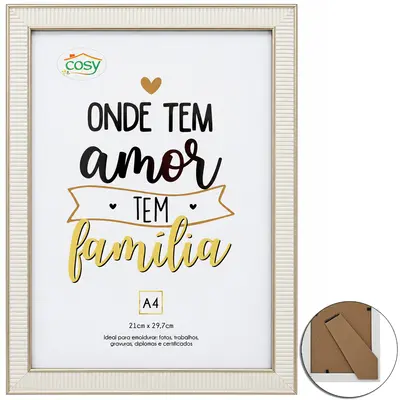 QUADRO PARA DIPLOMAS / CERTIFICADOS A4 DE PLASTICO TMD 29,7X21CM