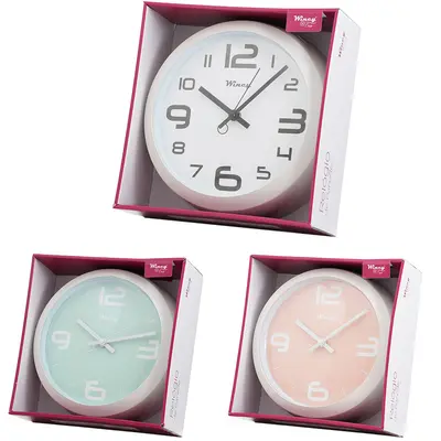 RELOGIO DE PAREDE REDONDO COLORS 25,4CM DE Ø