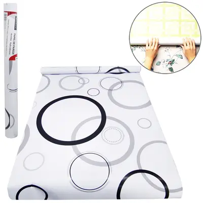 PAPEL DE PAREDE ROLO AUTOADESIVO CIRCULOS 45CMX5M