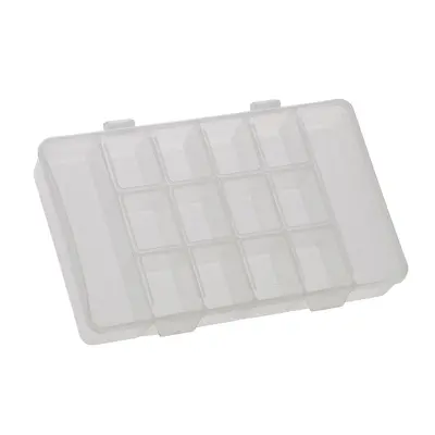 ESTOJO ORGANIZADOR DE PLASTICO RETANGULAR COM 14 DIVISORIAS MEDIO 23X14X4CM